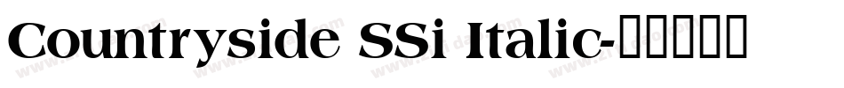 Countryside SSi Italic字体转换